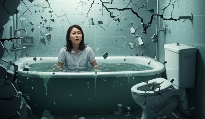 お風呂やトイレで揺れる夢