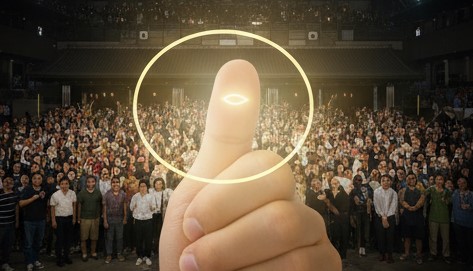 両手の仏眼相は1000人に1人