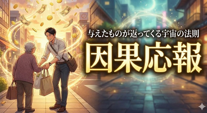 与えたものが返ってくる宇宙の法則と因果応報の実話