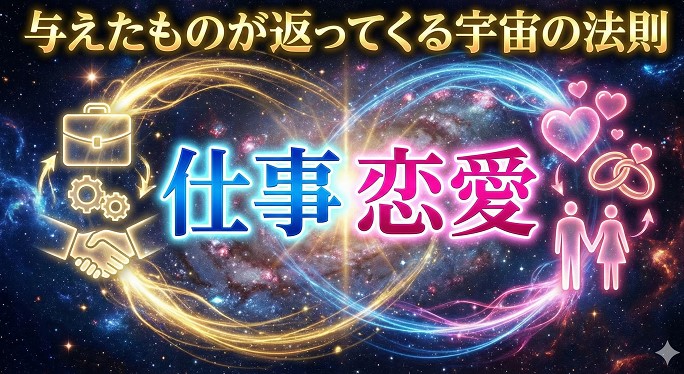 仕事や恋愛に効く与えたものが返ってくる宇宙の法則