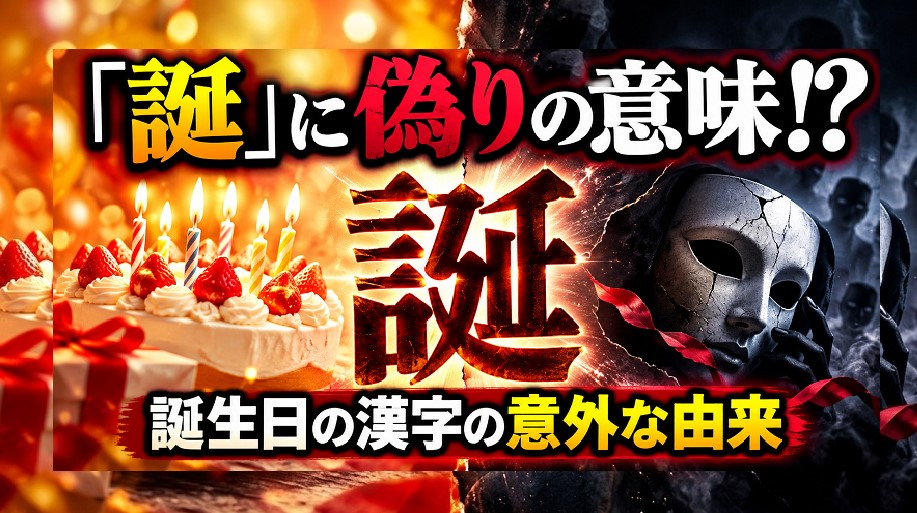 誕生日の「誕」という漢字には「偽り」という意味がある